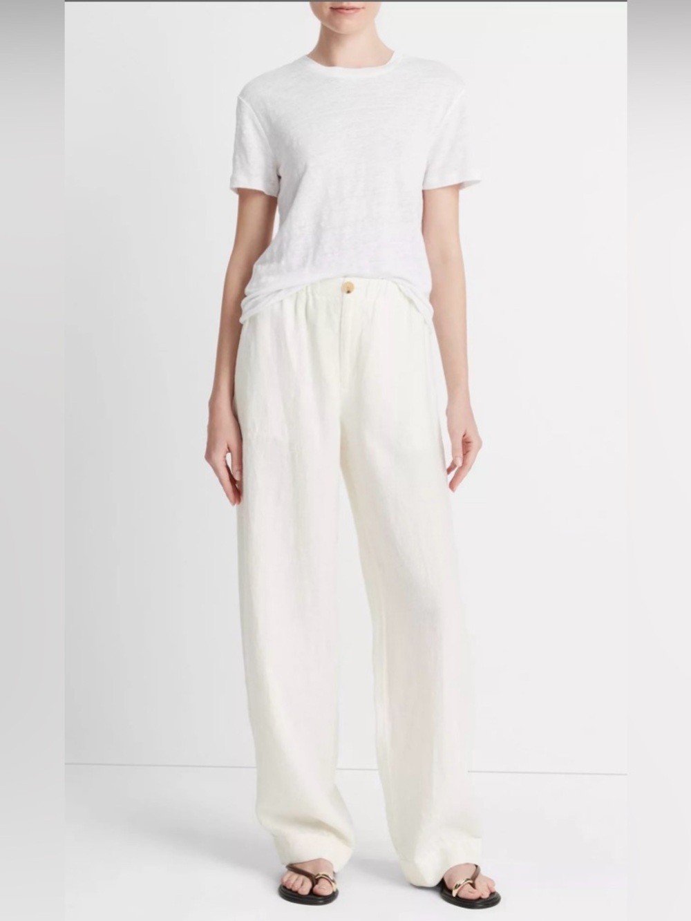 Vince Hemp Low-Rise Utility Pants White | Size 2
